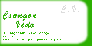csongor vido business card